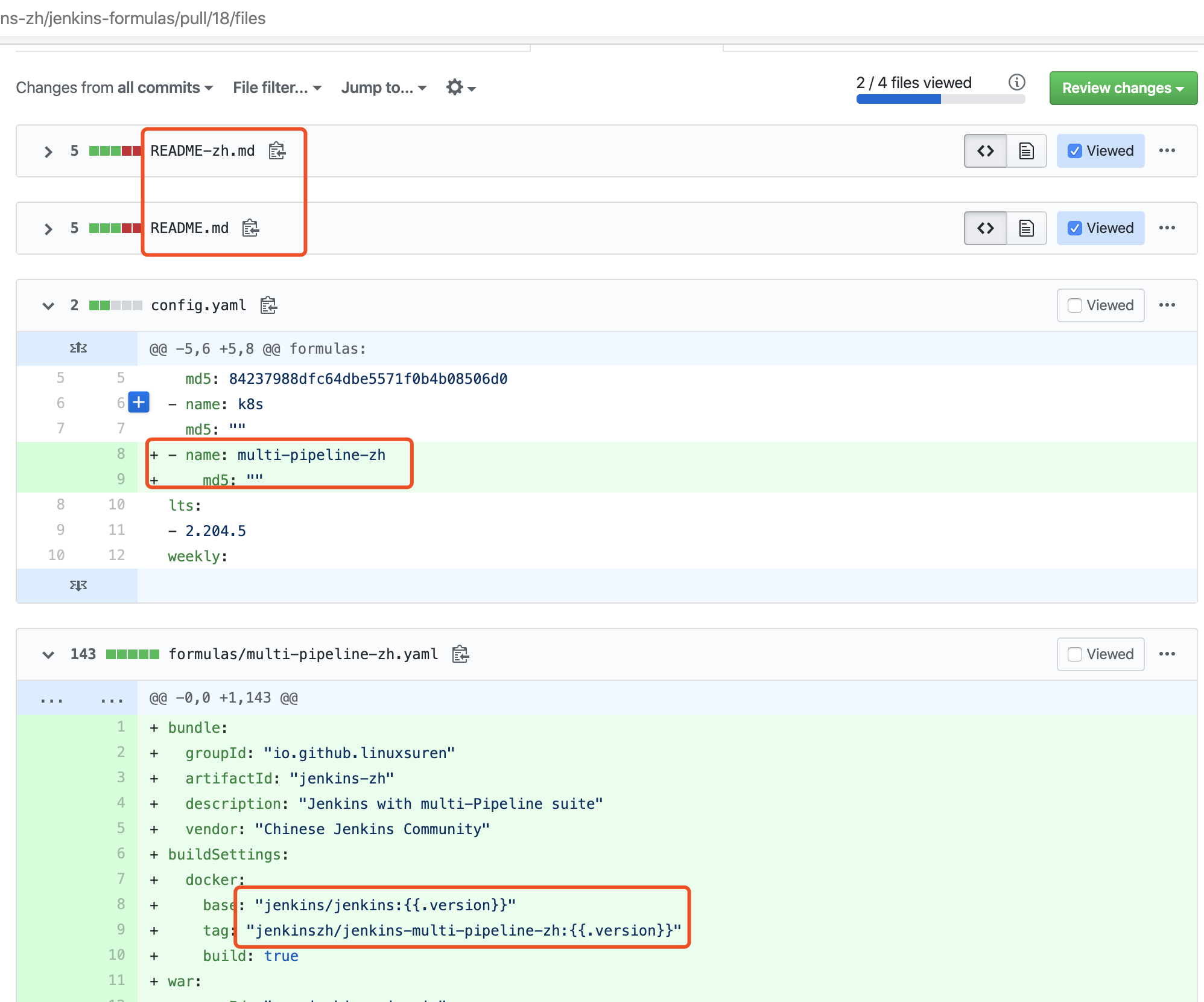 Jenkins formula pr